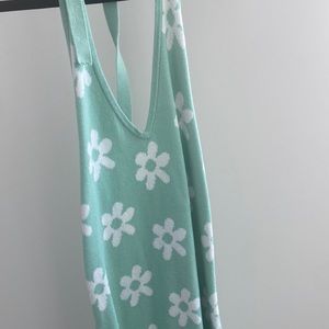 Green floral dress